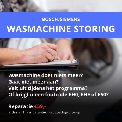 Bosch Siemens wasmachine storing, doet niets meer, foutcode EH0, EHO, EHE
